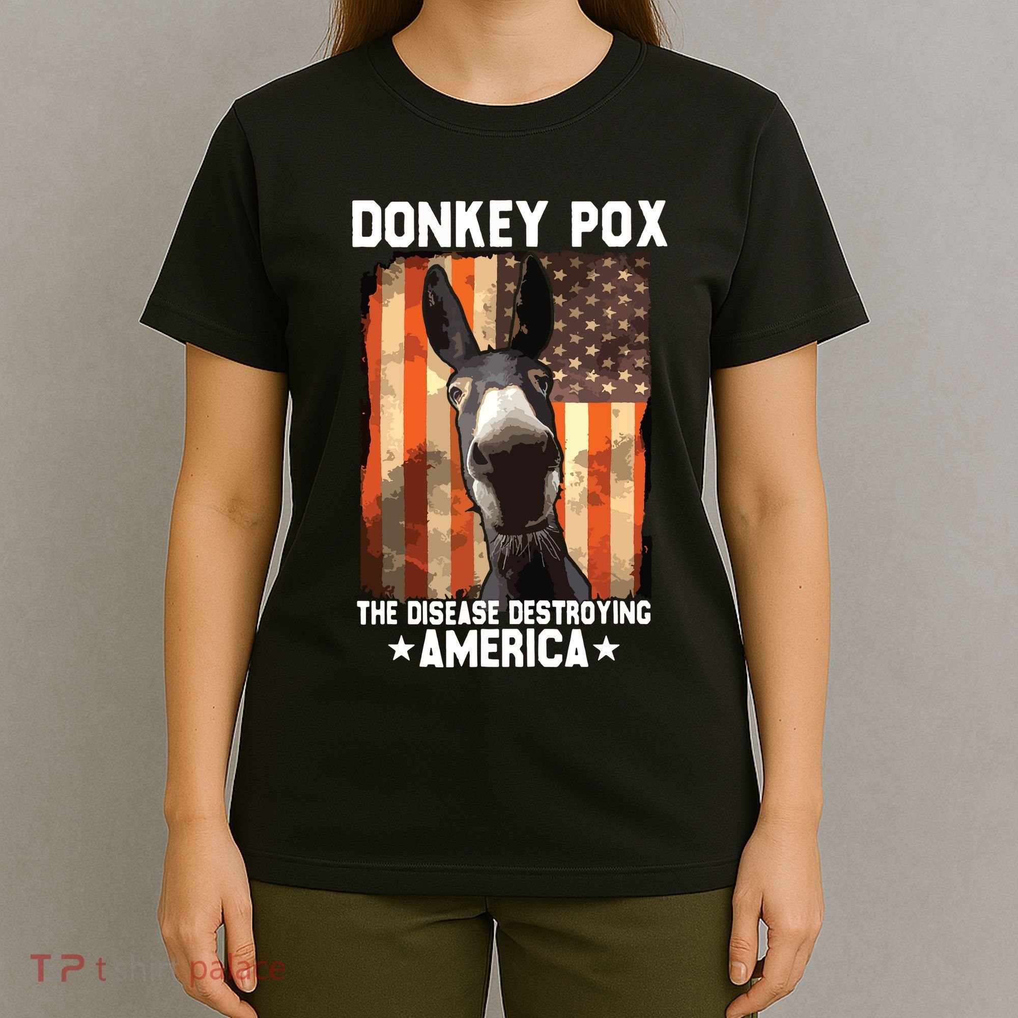 Donkey Pox The Disease Destroying America Donkeypox Funny T-Shirt