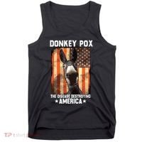 Donkey Pox The Disease Destroying America Donkeypox Funny Tank Top thumb 0
