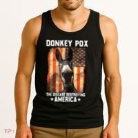 Donkey Pox The Disease Destroying America Donkeypox Funny Tank Top thumb 3