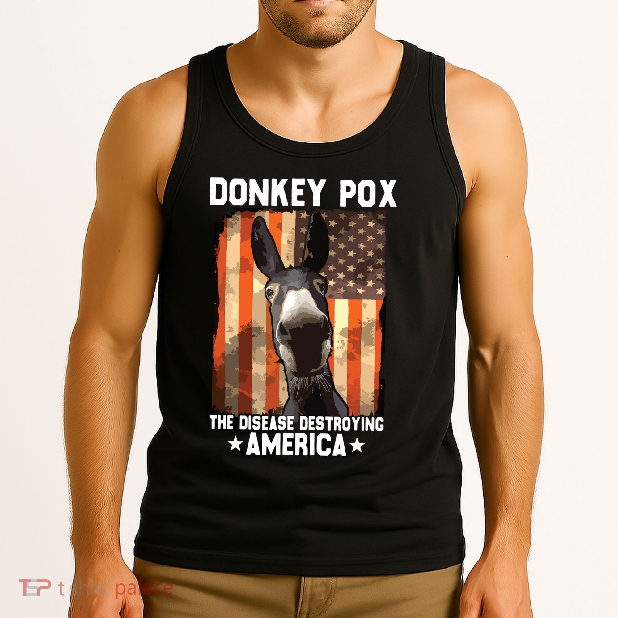 Donkey Pox The Disease Destroying America Donkeypox Funny Tank Top