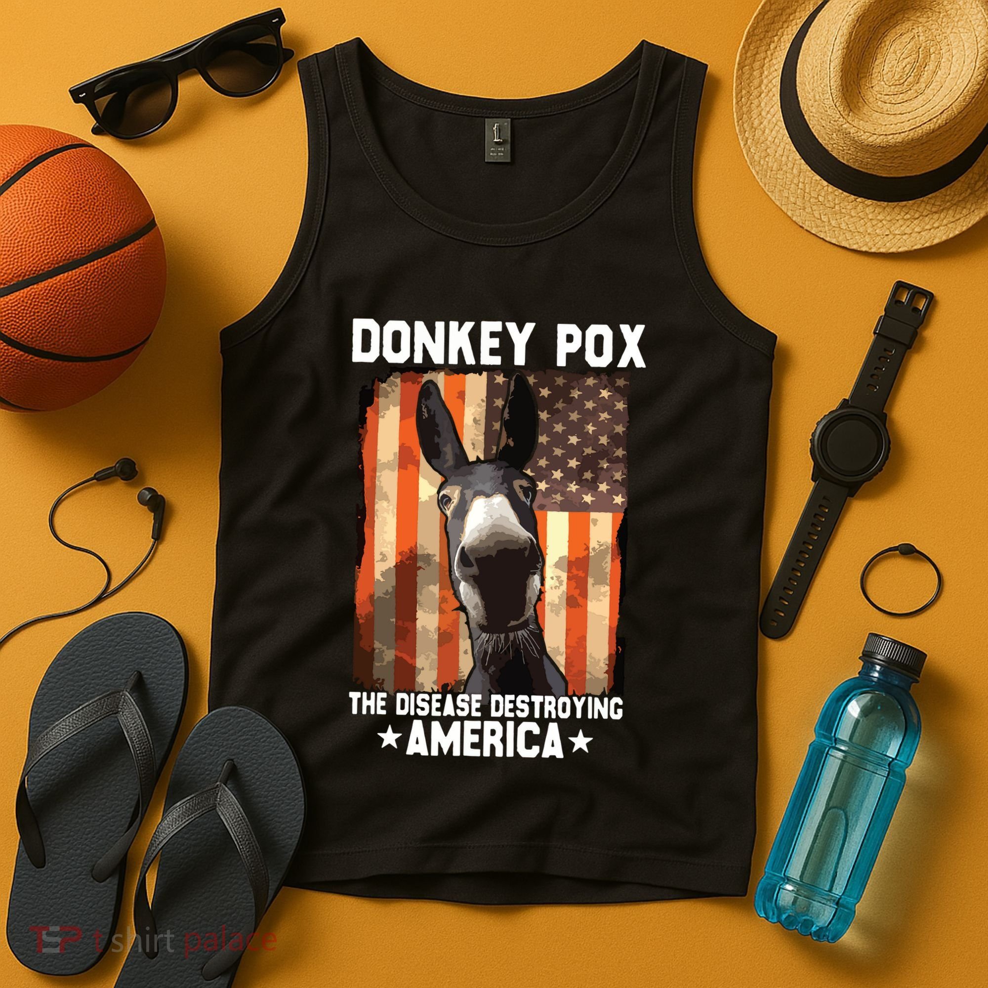 Donkey Pox The Disease Destroying America Donkeypox Funny Tank Top