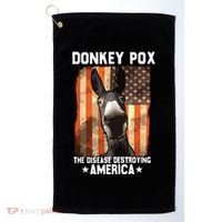 Donkey Pox The Disease Destroying America Donkeypox Funny Golf Towel thumb 0