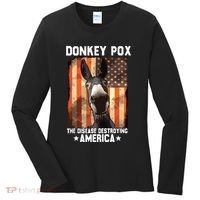 Donkey Pox The Disease Destroying America Donkeypox Funny Women's Long Sleeve Shirt thumb 0