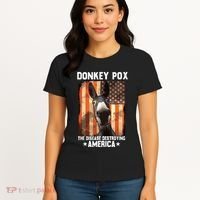 Donkey Pox The Disease Destroying America Donkeypox Funny Women's T-Shirt thumb 4