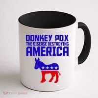Donkey Pox The Disease Destroying America Anti Biden Coffee Mug thumb 1