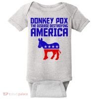 Donkey Pox The Disease Destroying America Anti Biden Baby Bodysuit thumb 0