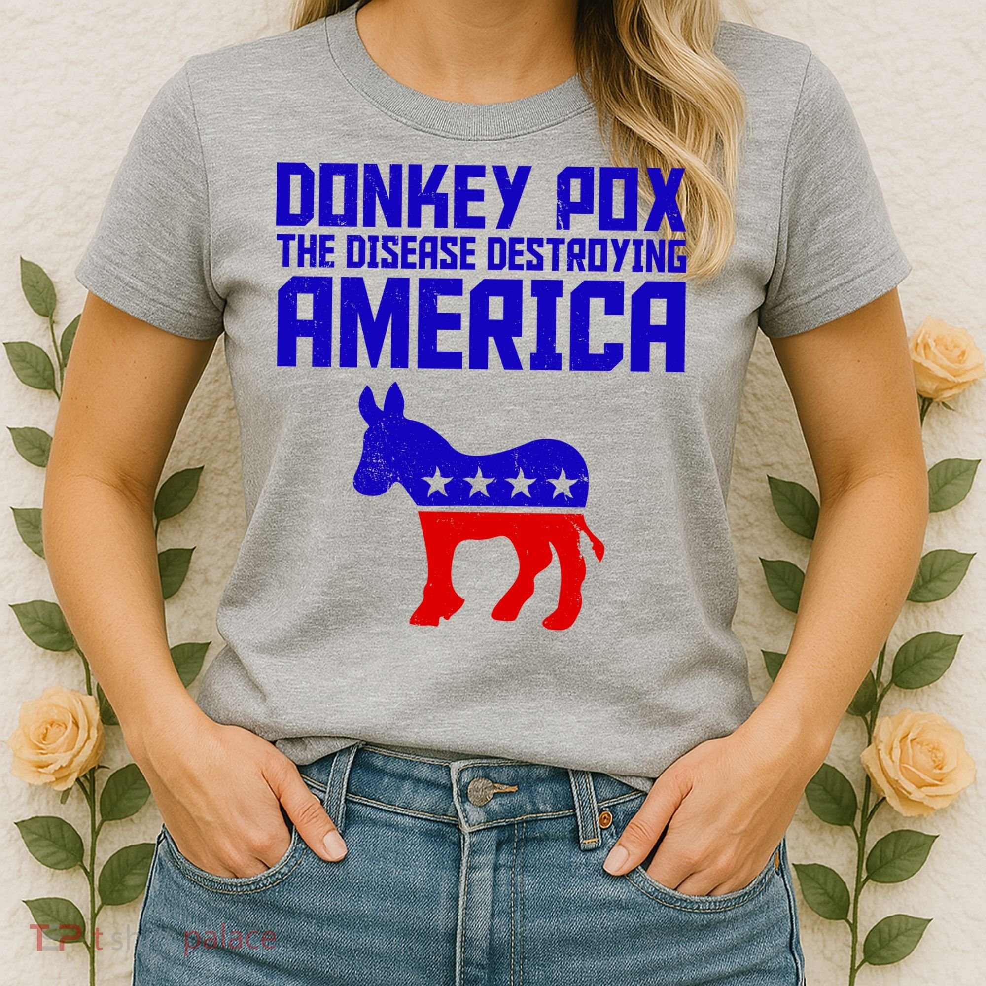 Donkey Pox The Disease Destroying America Anti Biden Women's T-Shirt