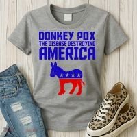 Donkey Pox The Disease Destroying America Anti Biden Women's T-Shirt thumb 3