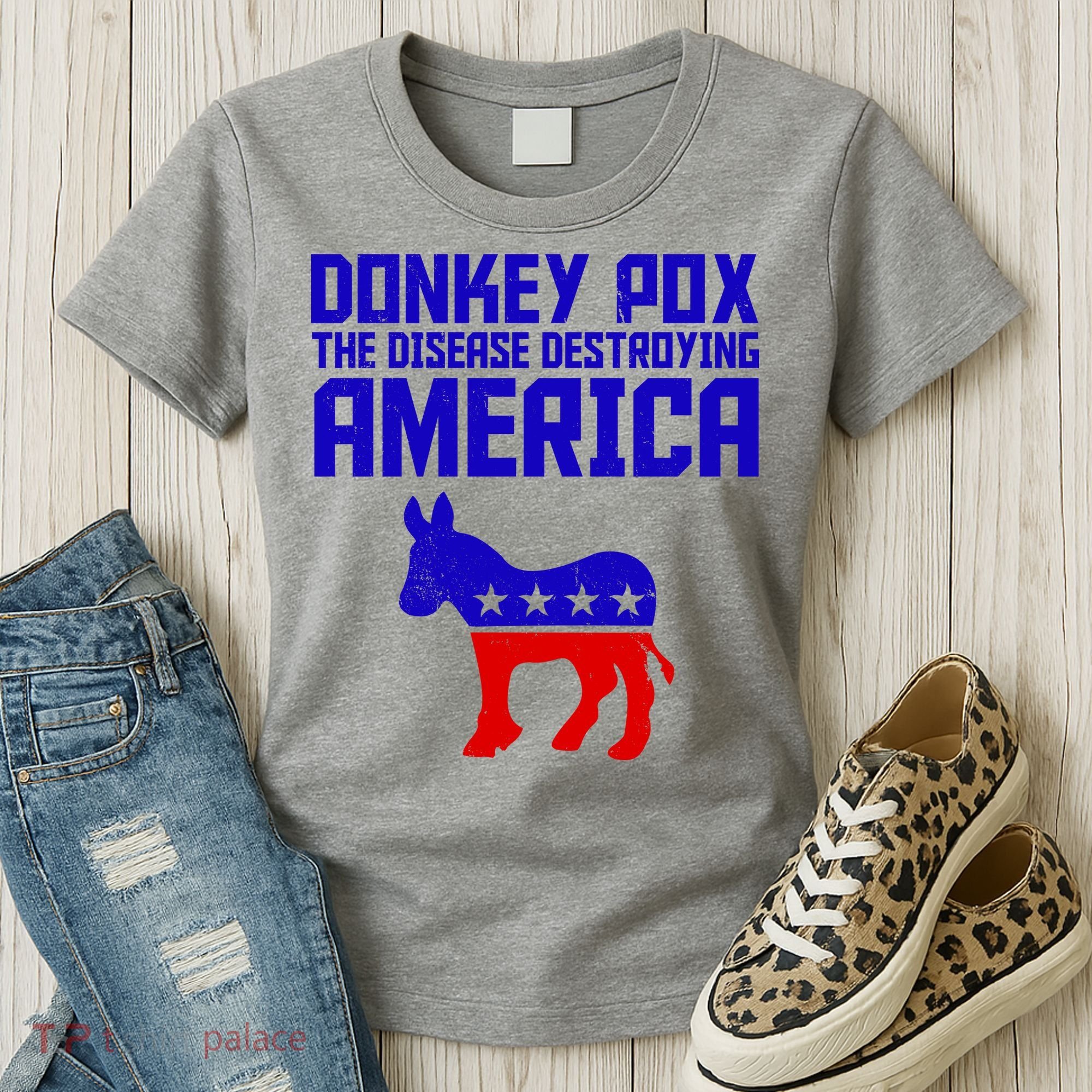 Donkey Pox The Disease Destroying America Anti Biden Women's T-Shirt