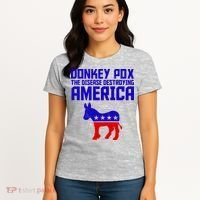 Donkey Pox The Disease Destroying America Anti Biden Women's T-Shirt thumb 4