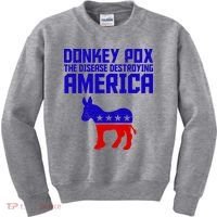 Donkey Pox The Disease Destroying America Anti Biden Kids Sweatshirt thumb 0