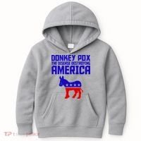 Donkey Pox The Disease Destroying America Anti Biden Kids Hoodie thumb 0