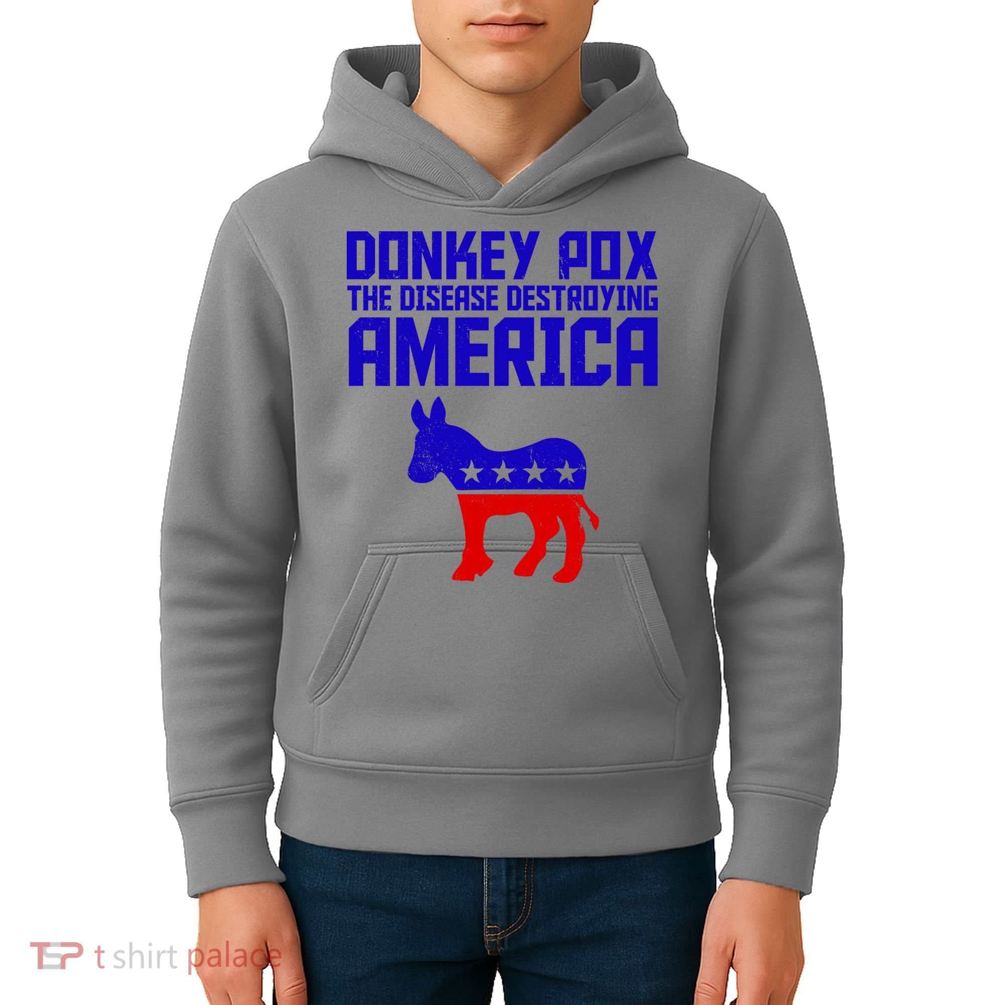 Donkey Pox The Disease Destroying America Anti Biden Kids Hoodie
