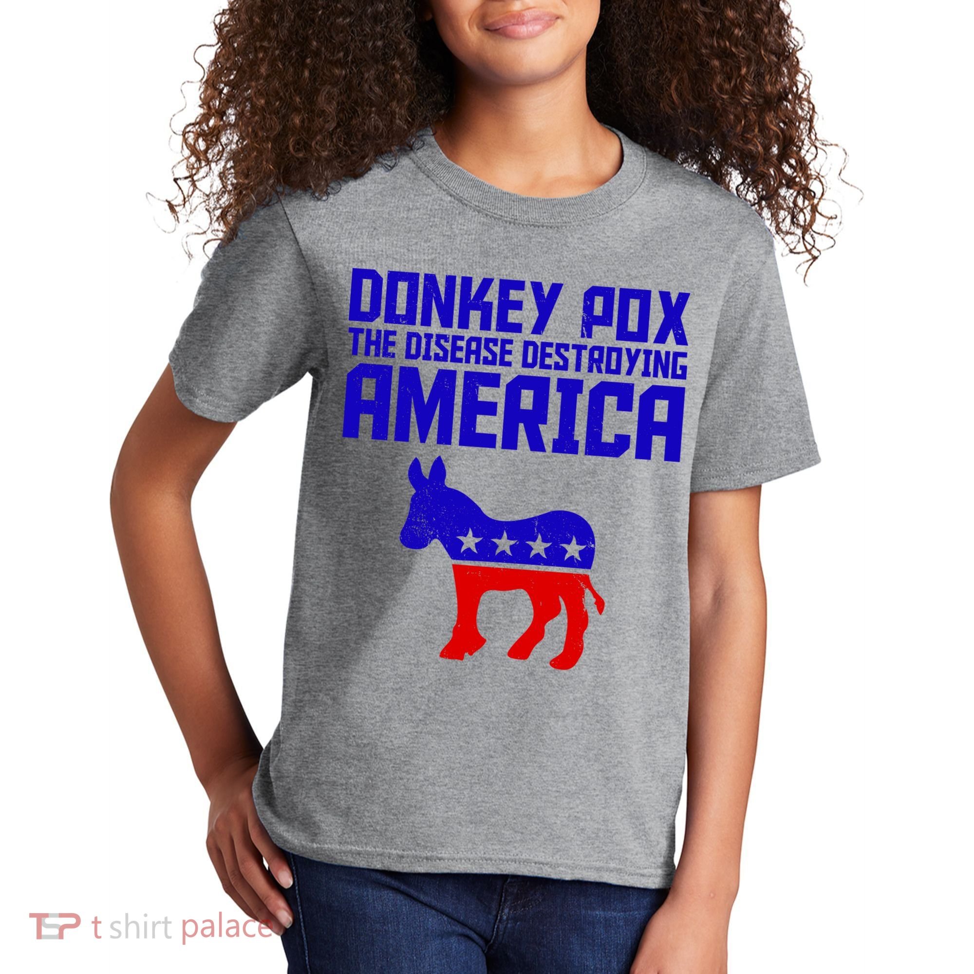 Donkey Pox The Disease Destroying America Anti Biden Kids T-Shirt