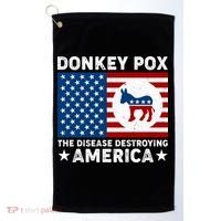 Donkey Pox The Disease Destroying America Golf Towel thumb 0