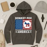 Donkey Pox The Disease Destroying America Hoodie thumb 3
