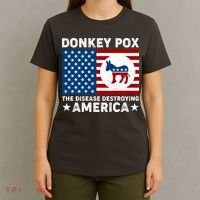 Donkey Pox The Disease Destroying America T-Shirt thumb 4