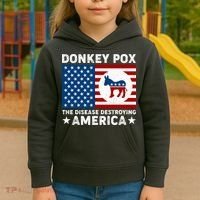 Donkey Pox The Disease Destroying America Kids Hoodie thumb 3