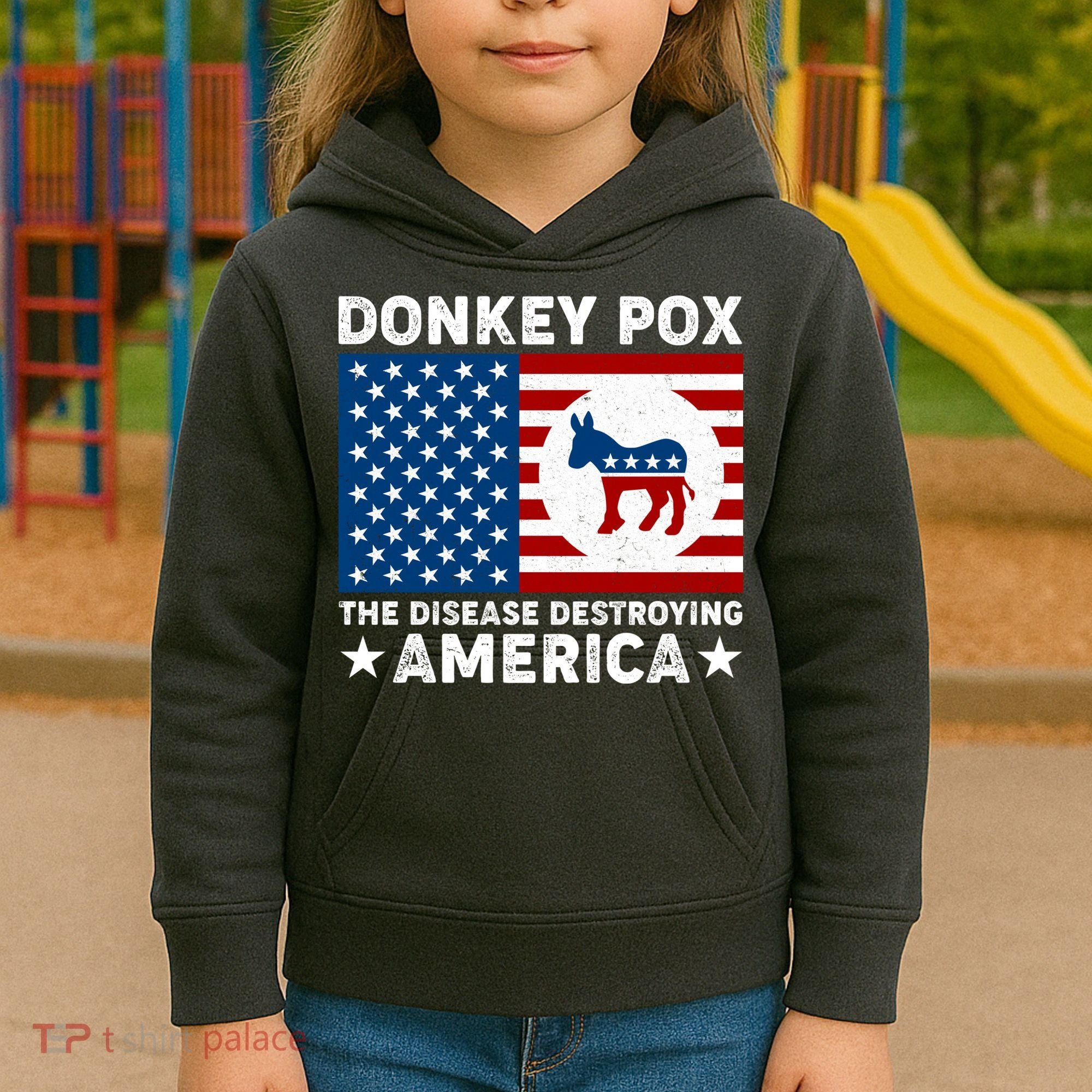 Donkey Pox The Disease Destroying America Kids Hoodie