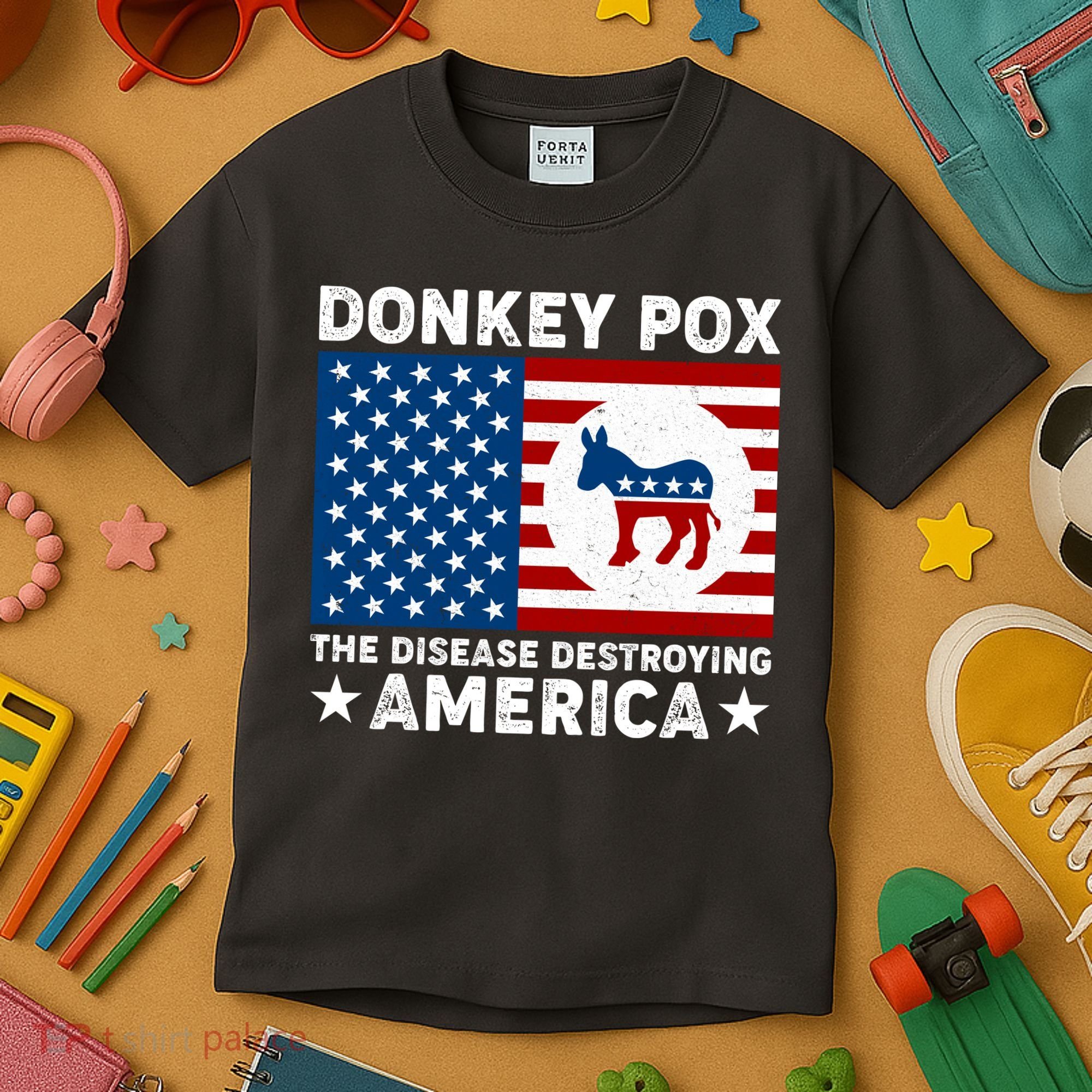 Donkey Pox The Disease Destroying America Kids T-Shirt