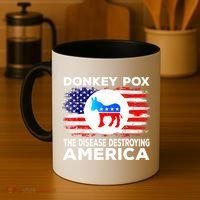 Donkey Pox The Disease Destroying America Funny Republican Coffee Mug thumb 4
