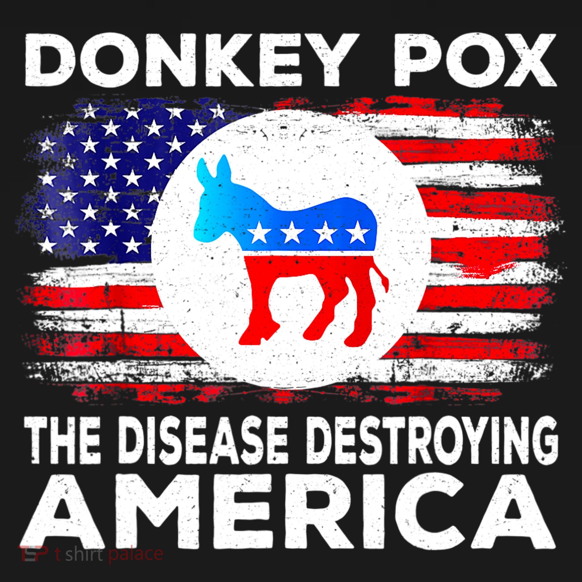Donkey Pox The Disease Destroying America Funny Republican Women's Hoodie