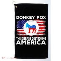 Donkey Pox The Disease Destroying America Funny Republican Golf Towel thumb 0