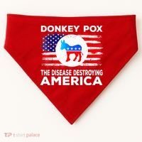 Donkey Pox The Disease Destroying America Funny Republican USA-Made Doggie Bandana thumb 0