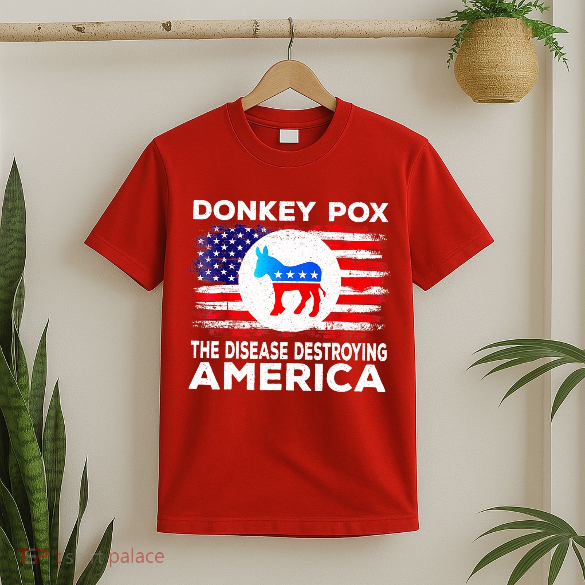 Donkey Pox The Disease Destroying America Funny Republican T-Shirt