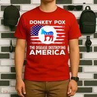 Donkey Pox The Disease Destroying America Funny Republican T-Shirt thumb 6