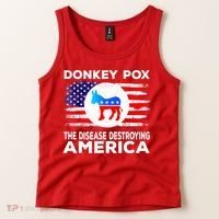 Donkey Pox The Disease Destroying America Funny Republican Tank Top thumb 2