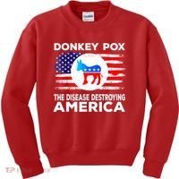 Donkey Pox The Disease Destroying America Funny Republican Kids Sweatshirt thumb 0
