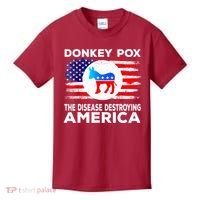 Donkey Pox The Disease Destroying America Funny Republican Kids T-Shirt thumb 0