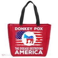 Donkey Pox The Disease Destroying America Funny Republican Tote Bag thumb 0