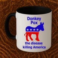 Donkey Pox The Disease Killing America Anti Liberal Coffee Mug thumb 2
