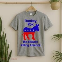 Donkey Pox The Disease Killing America Anti Liberal T-Shirt thumb 2