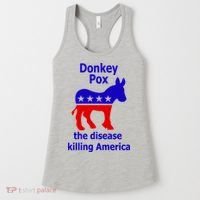 Donkey Pox The Disease Killing America Anti Liberal Women's Tank Top thumb 0