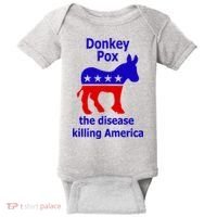 Donkey Pox The Disease Killing America Anti Liberal Baby Bodysuit thumb 0