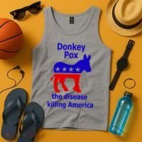 Donkey Pox The Disease Killing America Anti Liberal Tank Top thumb 4