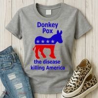 Donkey Pox The Disease Killing America Anti Liberal Women's T-Shirt thumb 3