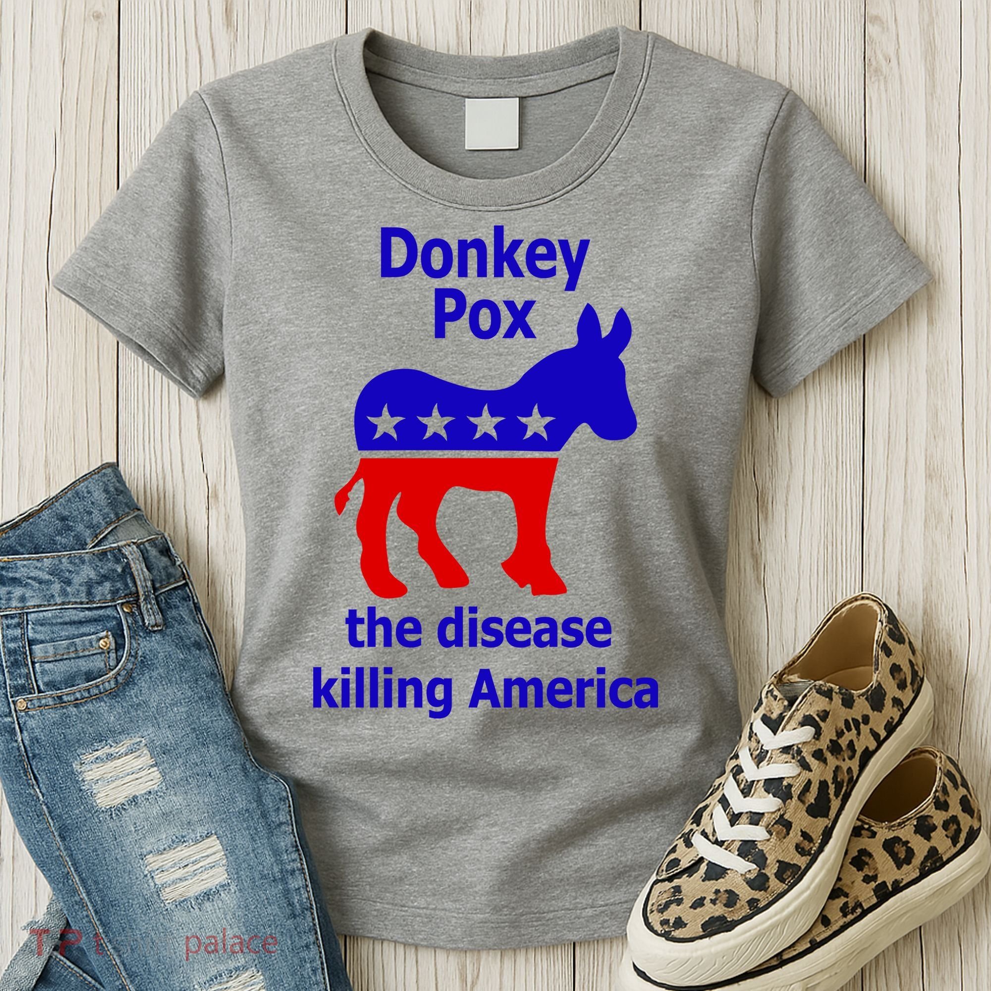Donkey Pox The Disease Killing America Anti Liberal Women's T-Shirt