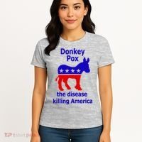Donkey Pox The Disease Killing America Anti Liberal Women's T-Shirt thumb 4