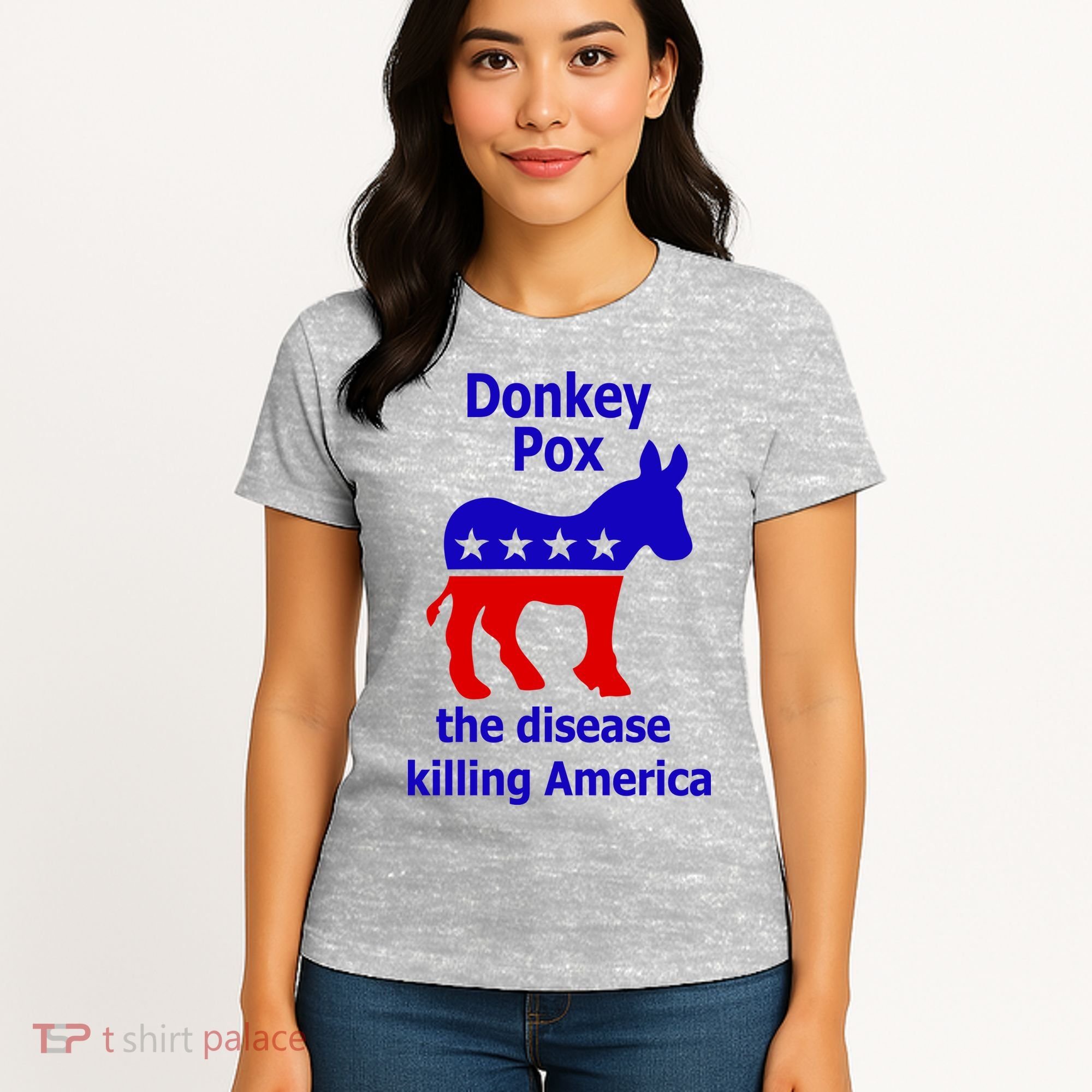 Donkey Pox The Disease Killing America Anti Liberal Women's T-Shirt