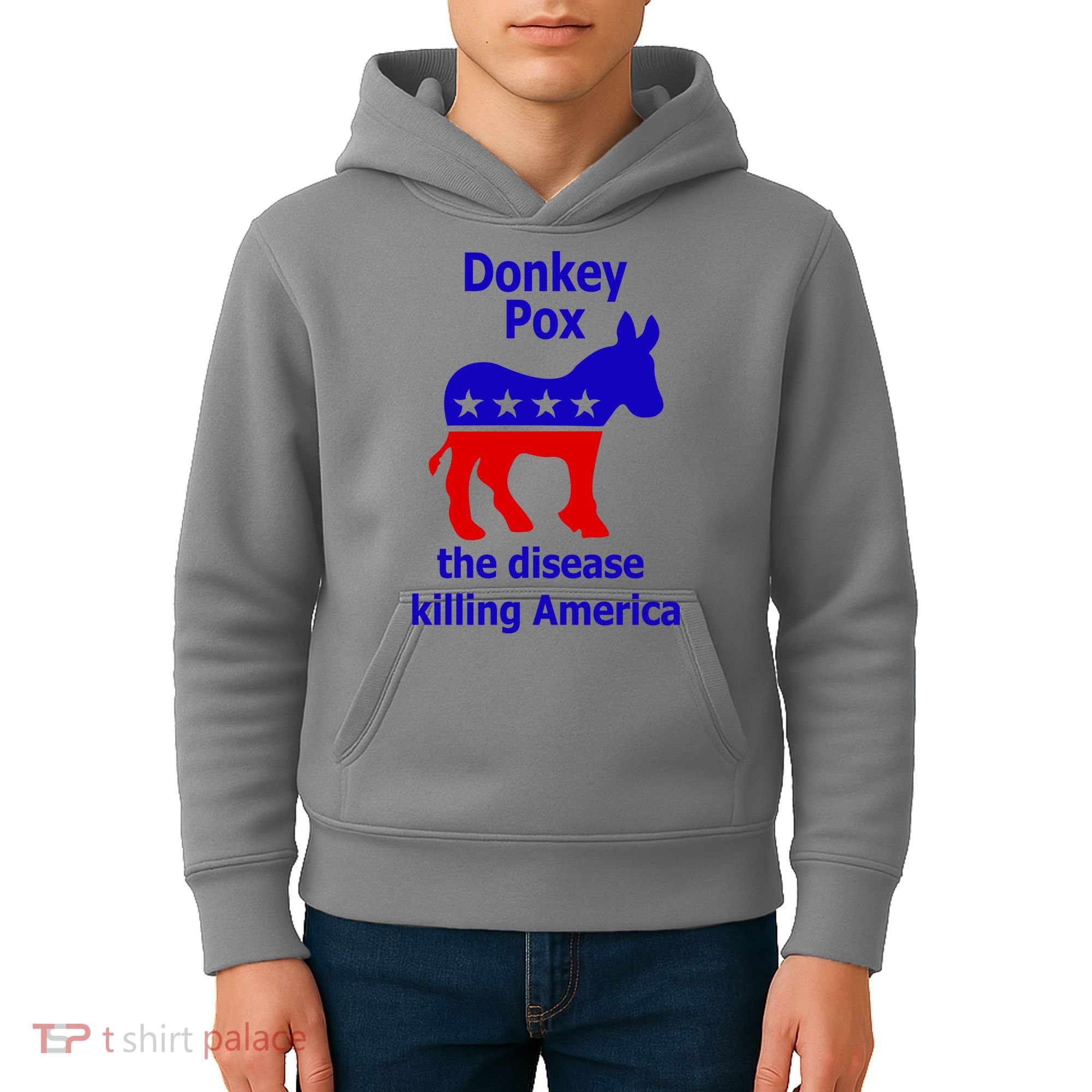 Donkey Pox The Disease Killing America Anti Liberal Kids Hoodie