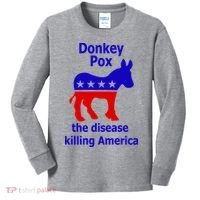 Donkey Pox The Disease Killing America Anti Liberal Kids Long Sleeve Shirt thumb 0