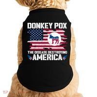 Donkey Pox The Disease Destroying America Funny Anti Biden Doggie Tank thumb 0