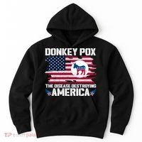 Donkey Pox The Disease Destroying America Funny Anti Biden Hoodie thumb 0