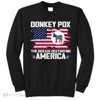 Donkey Pox The Disease Destroying America Funny Anti Biden Sweatshirt thumb 0
