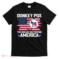 Donkey Pox The Disease Destroying America Funny Anti Biden T-Shirt thumb 0