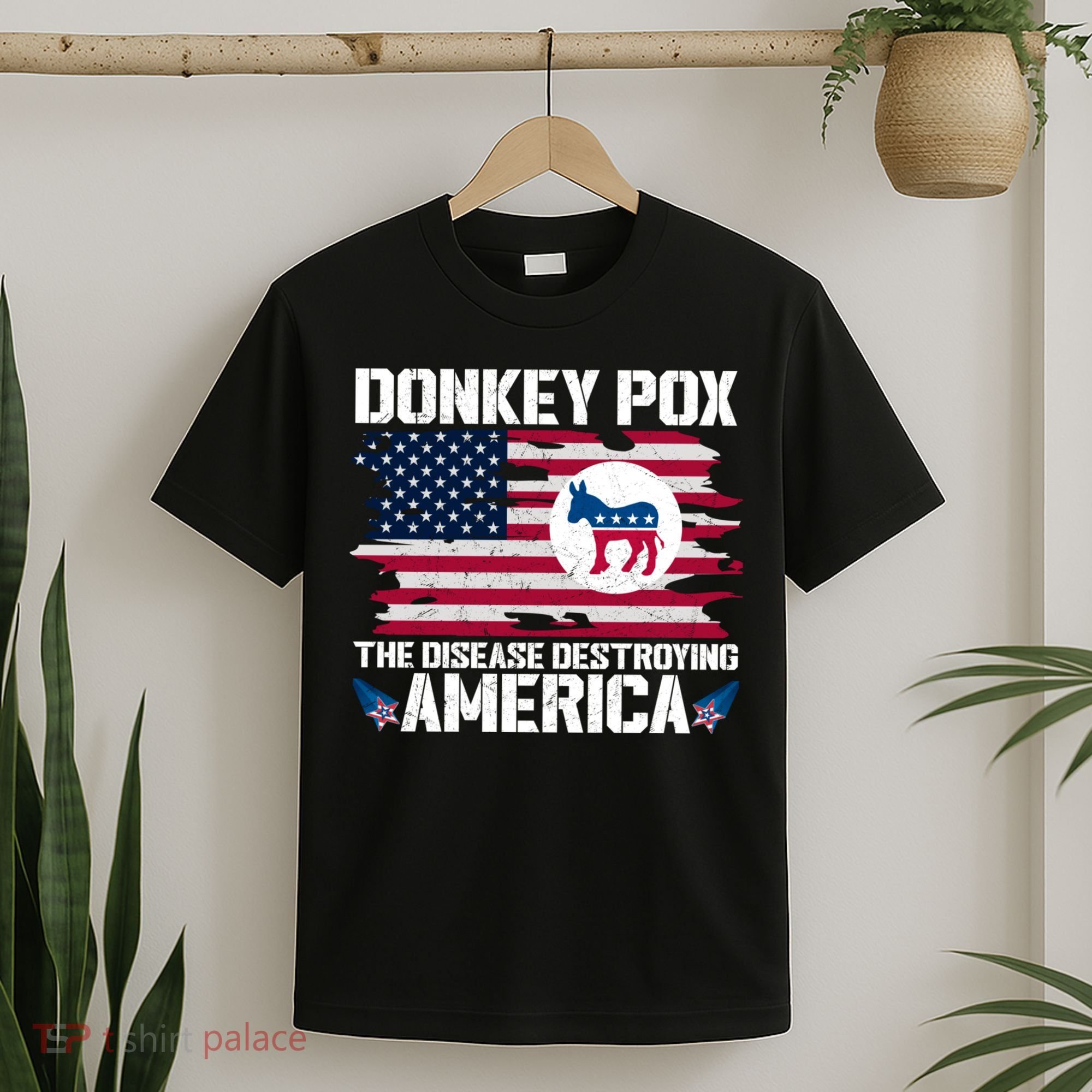 Donkey Pox The Disease Destroying America Funny Anti Biden T-Shirt